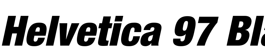 Helvetica 97 Black Condensed Oblique cкачати шрифт безкоштовно